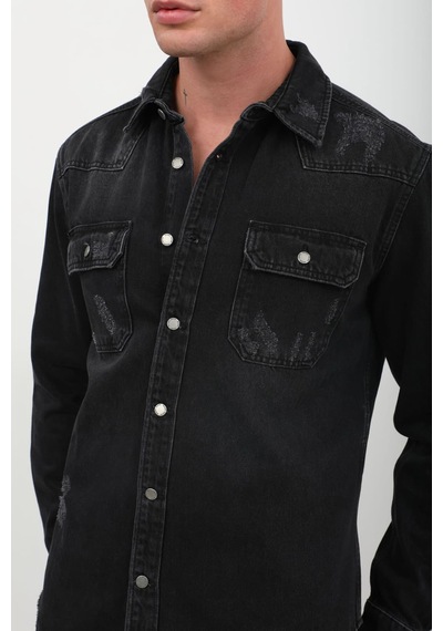 Banny Jeans Erkek Jean Gömlek SİYAH