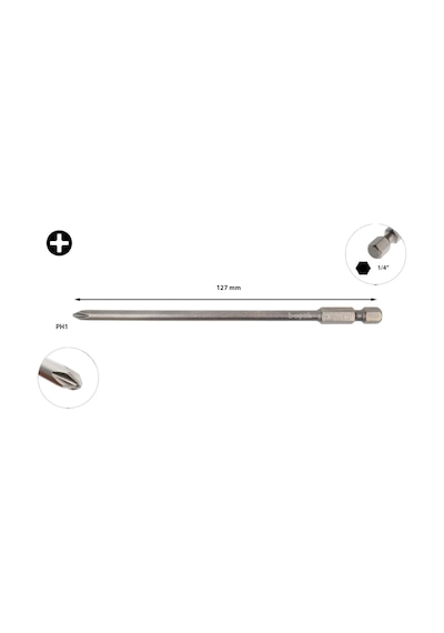 Ceta Form Ph1 x 127 MM Ekstra Uzun Yıldız Bits Uç Cb1271