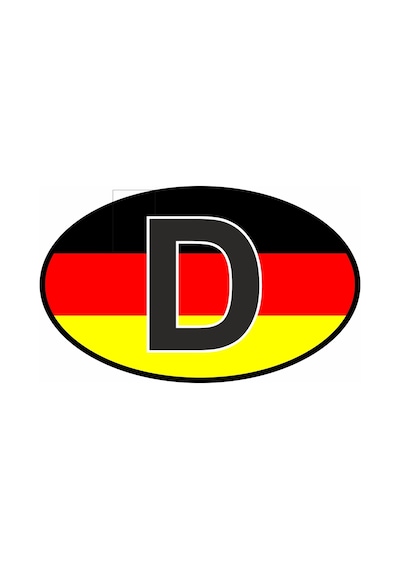 Almanya Germany Plaka Logo Sticker 02176