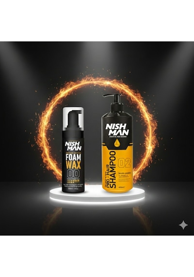 Saç Şekillendirici Köpük Wax 150 Ml X 3 Adet/ + 400 Ml Tuzsuz Şampuan Hediye
