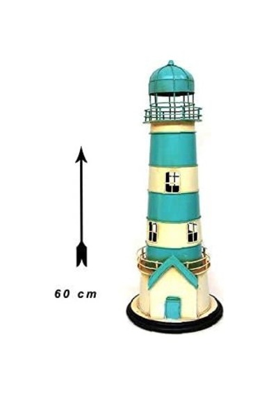 Tr Dekoratif Metal Deniz Feneri Kumbara Vintage Biblo Hediyelik