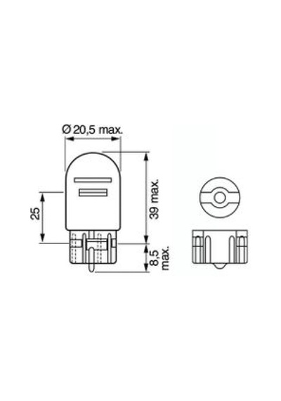 Ampul Eco 12v W21/5w 21/5 W W3x16q Fiat, Honda, Mazda, Nissan, Opel, Suzuki, Toyota, Vw, Abarth - 1987302823 Bh1987302823 Çok Renkli