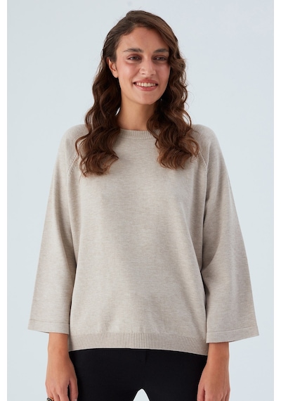 Peraluna Nell Pullover Yanları Yırtmaçlı 3/4 Kol İnce Kadın Triko Kazak Bej Melanj-bej Melanj Bej Melanj Peraluna Nell Pullover Yanları Yırtmaçlı 3/4 Kol İnce Kadın Triko Kazak Bej Melanj-bej Melanj Bej Melanj