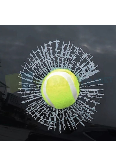 Cam Kırık Tenis Topu Oto Sticker Araba Etiket Yapıştırma 3D