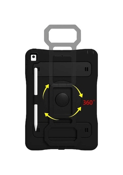 Apple Uyumlu iPad  9. Nesil 10.2 Kılıf Airtag Bölmeli Defender Case A2602-Siyah