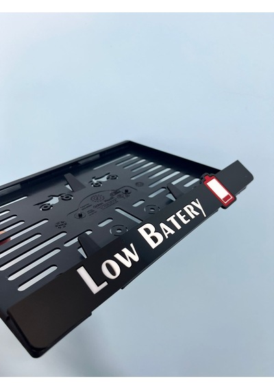 Low Batery Pleksi Motor Plakalığı