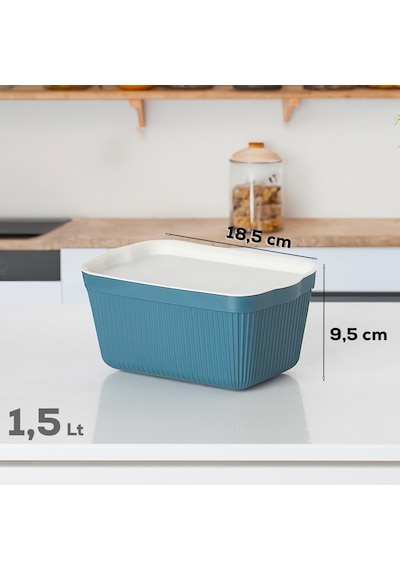 Porsima 1037 6'lı Çok Amaçlı Erzak Bakliyat Saklama Kabı 1,5 L Çok Renkli