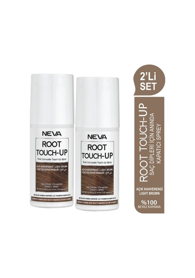Neva Root Touch-up 2'li Set Açık Kahve Saç Dipleri İçin Anında Kapatıcı Sprey 75ml