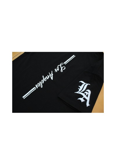 Wild Wood Garment Wild Wood "la Street" Dikey Baskılı Ve Kol Nakışlı Premium Oversize T-shirt Siyah-nakışlı Wild Wood Garment Wild Wood "la Street" Dikey Baskılı Ve Kol Nakışlı Premium Oversize T-shirt Siyah-nakışlı