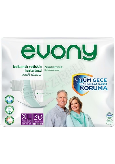 5 Adet Evony Yetişkin Bezi X-large 30'lu 1 Numara