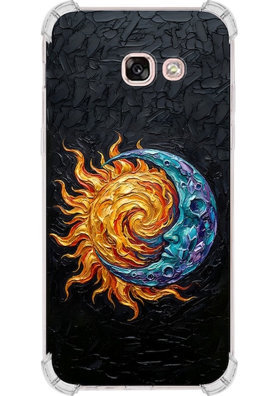 Samsung Uyumlu Galaxy J7 Prime 2 İle Köşe Korumalı Kılıf Metamorfoz Kozmik Dans Tasarımlı Uv Baskılı Şeffaf