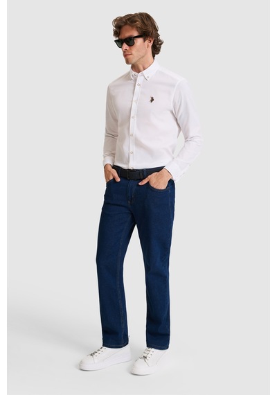 U.s. Polo Assn. Erkek Beyaz Gömlek Basic 50322343-vr013