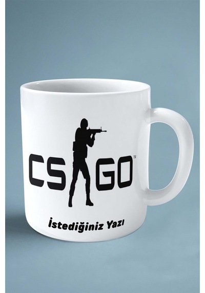Counter Strike Cs 2 Csgo Oyun Baskılı Kupa Bardak Çift Taraflı Kişiye Özel Model 72 Çok Renkli