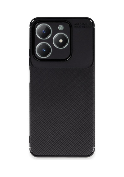 C61 Kılıf Auto Focus Karbon Kapak - Siyah