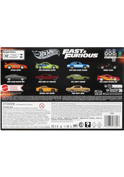 Hot Wheels Jct92 Fast And Furious 10-pack Siyah