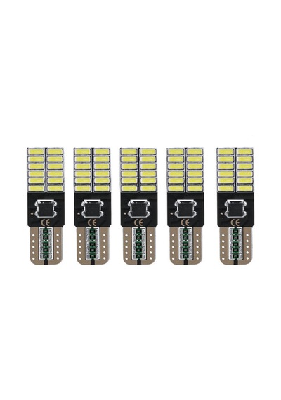 5 Adet T10 Led 24 Ledli Yassı Park Plaka Tavan Bagaj Ledi Beyaz