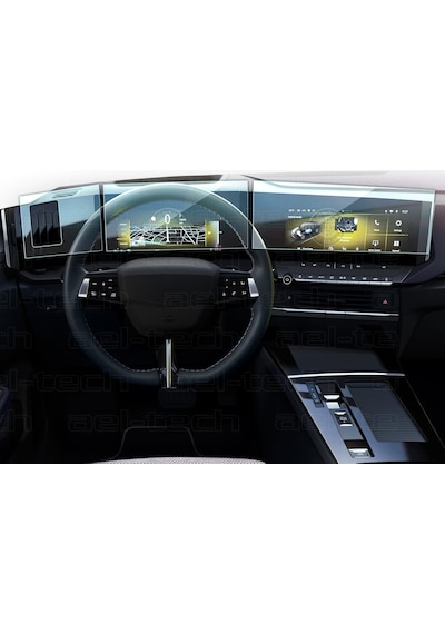 Opel Astra Uyumlu Pure Panel Pro 9h Nano Ekran Koruyucu 3'lü Set