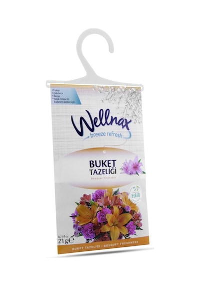 Wellnax Askılı Dolap Ve Çekmece Kokusu Buket Tazeliği 8 Adet