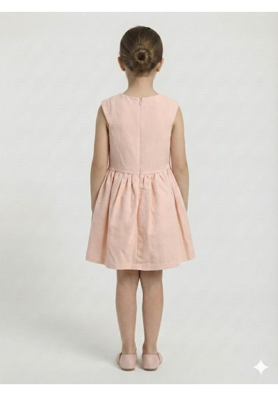 Xo Kids Kız Çocuk Elbise + Bolero 6-9 Yaş 52124 Pudra