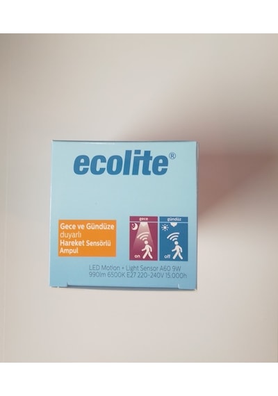 Ecolite Gece Gündüz Işık Ayarlı Sensörlü 9 Watt Led Ampul Beyaz