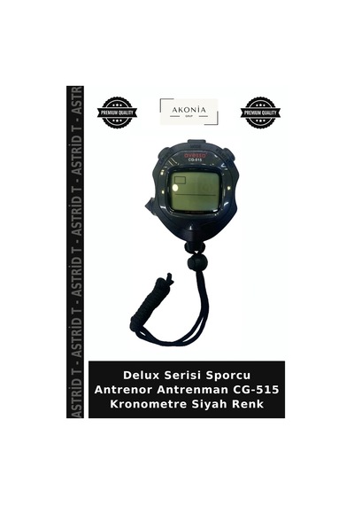 Delux Serisi Sporcu Antrenor Antrenman Cg-515 Kronometre Siyah Renk