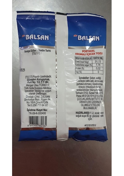 Balsan Toz Portakal Sıcak İçecek Çay 250 G