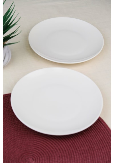 Tabak Evi Porselen Chic Pasta Tabağı 20,50cm 2 Li Krem