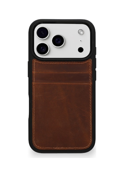 Vintage Wallet Kartlıklı Premium Deri Kılıf Apple Uyumlu iPhone 17 Pro Antik Kahve