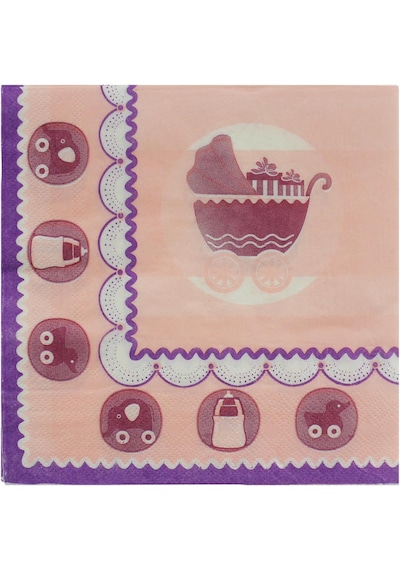 20 Adet 33cm Kağıt Peçete Bebek Desenli