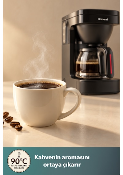 Homend Take 5 Brew 5019h Filtre Kahve Ve Çay Demleme Makinesi Siyah