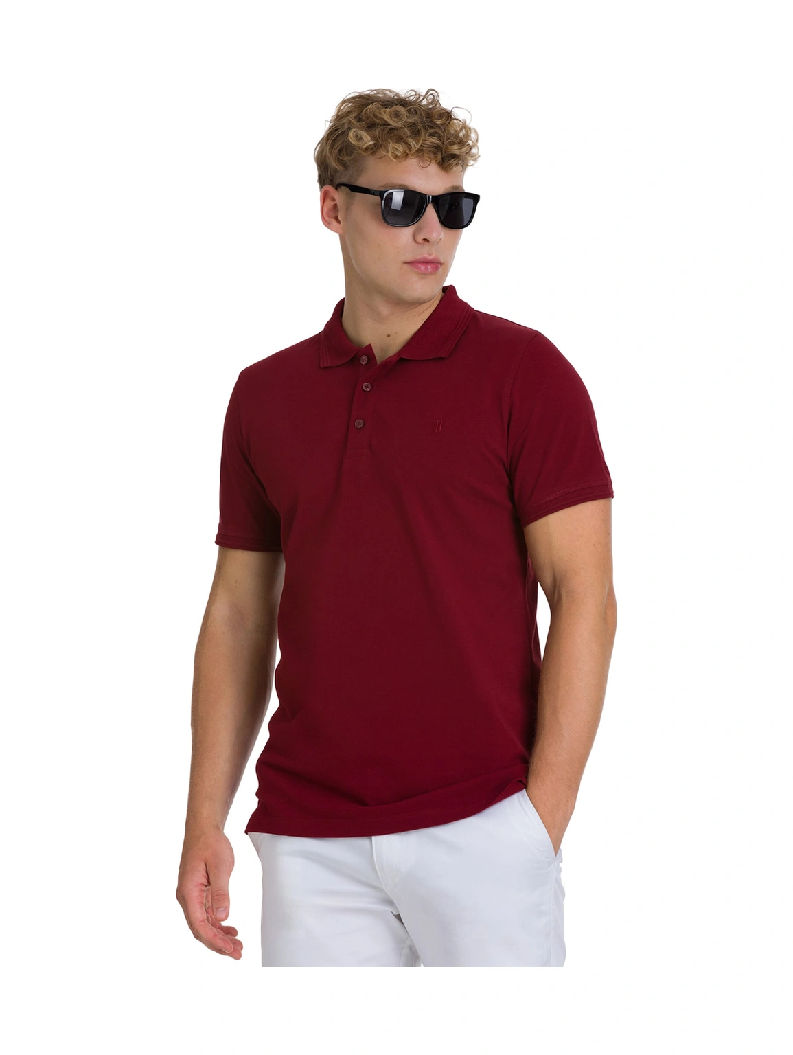 Hatemoğlu Bordo Regular Fit 100% Pamuklu Polo Yaka Tişört 35218 423595