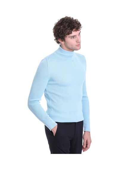 Hatemoğlu Mavi Slim Fit Fitilli Balıkçı Yaka Yünlü Triko Kazak 34232023a01 Mavi Hatemoğlu Mavi Slim Fit Fitilli Balıkçı Yaka Yünlü Triko Kazak 34232023a01 Mavi