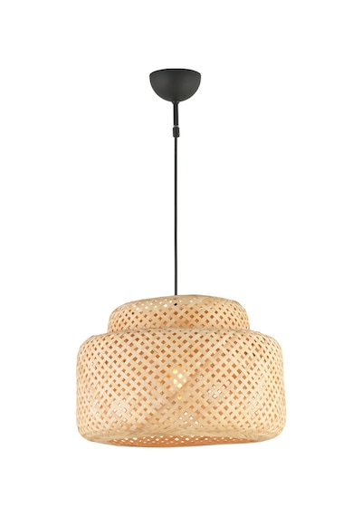 Trudy Tekli Rattan Modern Tasarım Oturma Odası Avize Sarı