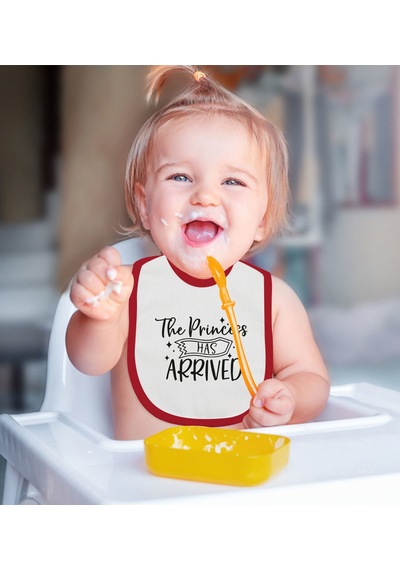 BK Kids The Princess Has Arrived Tasarımlı Kırmızı Bebek Mama Önl Kırmızı