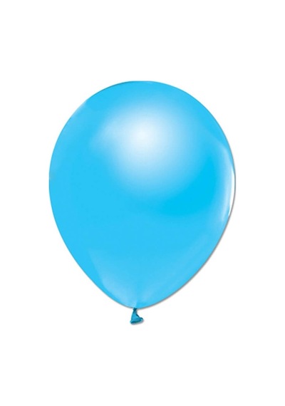 Metalik Parlak Balon. 10 Adet - Mavi