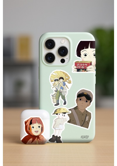 Ateşböceklerinin Mezarı Grave Of The Fireflies Anime Yapışkanlı Folyo Sticker Paketi 25 Adet Çok Renkli