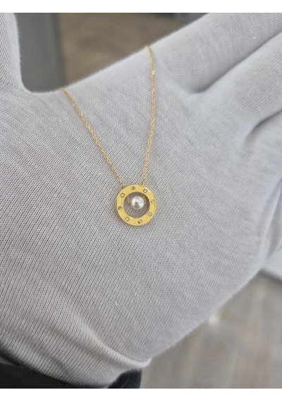 925 Ayar Papatya Silver Altın Modeli Kolye.rose.gold.rodaj Gümüş