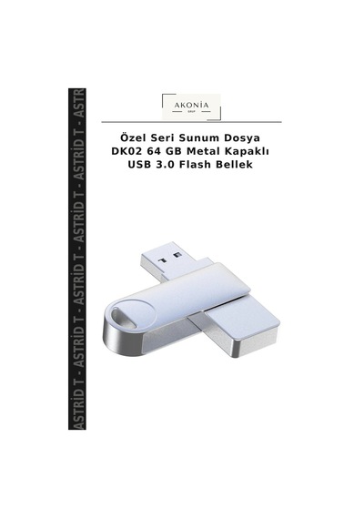 Özel Seri Sunum Dosya Dk02 64 Gb Metal Kapaklı Usb 3.0 Flash Bellek