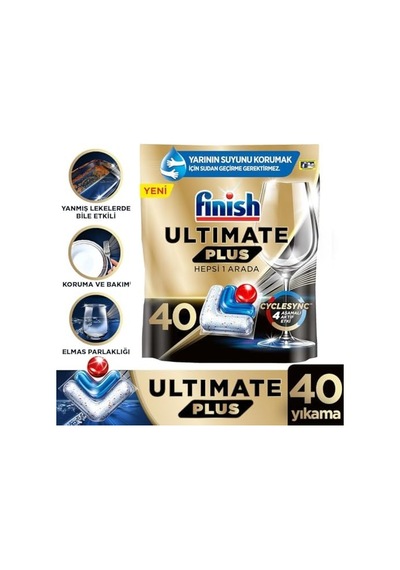 Ultimate Plus 40 Kapsül Bulaşık Makinesi Deterjanı Tableti 1 X 40 Kapsül 46676201