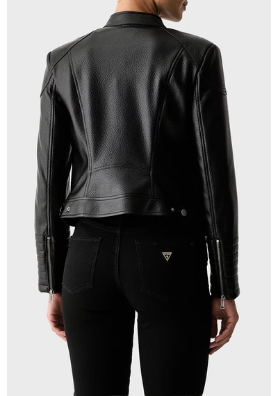Guess Marlene Regular Fit Dik Yaka Deri Ceket W6yl25w2914 Kadın Deri Ceket W6yl25 W2914 Jblk Siyah Guess Marlene Regular Fit Dik Yaka Deri Ceket W6yl25w2914 Kadın Deri Ceket W6yl25 W2914 Jblk Siyah