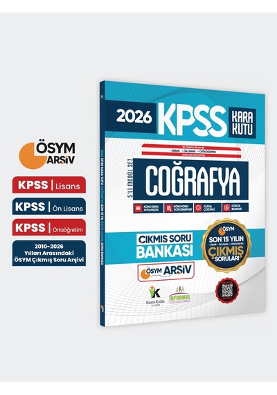 2026 Fullkpss Lisans-önlisans-ortaöğretim Coğrafyanın Kara Kutusu ÖSYM Çıkmış Soru Banka Son 15yıl