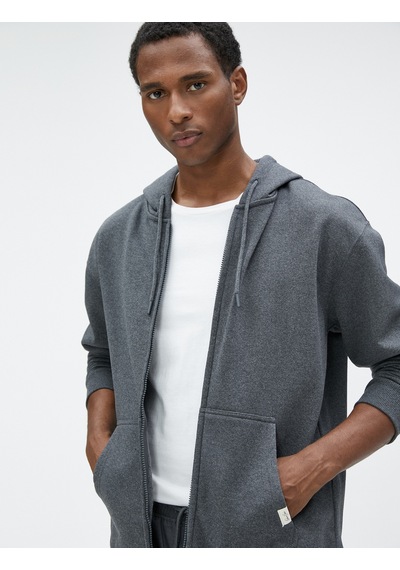 Koton Oversize Fermuarlı Sweatshirt Kapşonlu Cep Detaylı Etiket Baskılı Şardonlu Antrasit 4wam70112mk Antrasit Koton Oversize Fermuarlı Sweatshirt Kapşonlu Cep Detaylı Etiket Baskılı Şardonlu Antrasit 4wam70112mk Antrasit