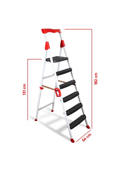 Ze Zigana Ev Gereçleri Elegance 5+1 Geniş Basamaklı Kolay Taşıma Aparatlı Merdiven