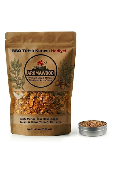 Grill Mangal Bbq Barbekü İçin Meşe Ağacı & Defne Özü Tütsüleme Aroma Talaşı