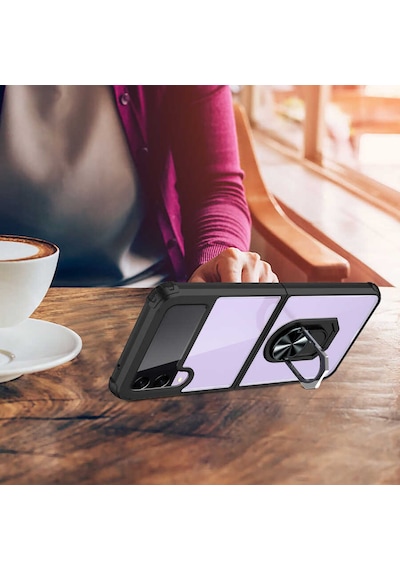 Samsung Uyumlu Galaxy Z Flip 3 Kılıf Zore Mola Kapak Lacivert