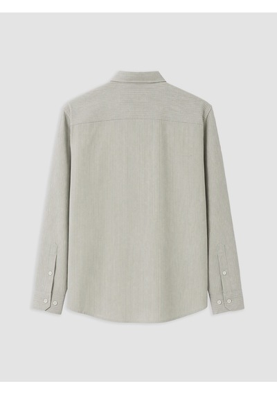 Lcwaıkıkı Classic Yeşil Regular Fit Çizgili Gabardin Erkek Gömlek
