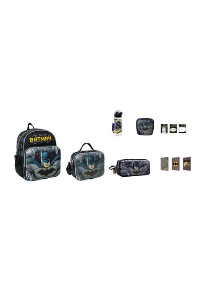 Anaokulu Çantası Kabartmalı Set 11 Parça Siyah