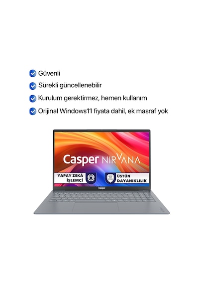 Casper Nirvana X100 Series 3 X100.320U-BV00A-G-F Core 5-320 16 GB 500 GB 15.6" W11 Dizüstü Bilgisayar