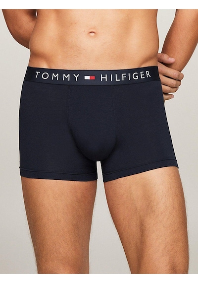 Tommy Hilfiger Erkek 3'lü Trunk Boxer Seti-7324 Mavi