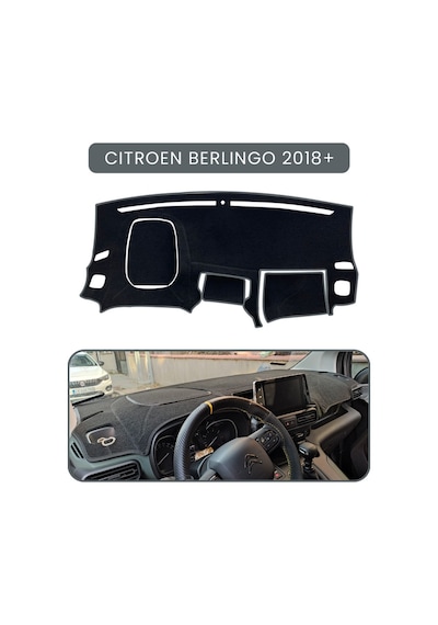 Cıtroen Berlingo 2018+torpido Koruma Halısı Gri Kenar